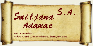 Smiljana Adamac vizit kartica